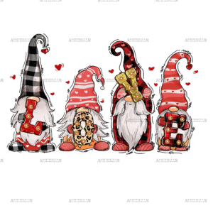 Valentine Gnome Love DTF Transfer