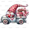 Valentine Gnomie Truck-12 DTF Transfer