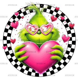 Valentine Grinch DTF Transfer