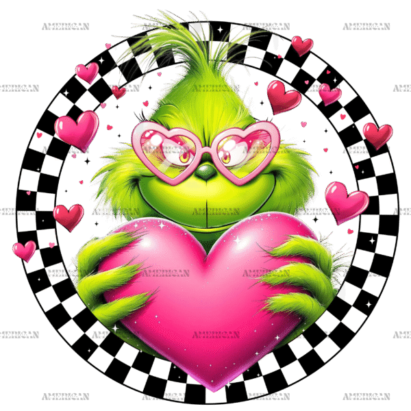 Valentine Grinch DTF Transfer