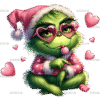 Valentine Grinch Baby DTF Transfer