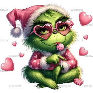 Valentine Grinch Baby DTF Transfer
