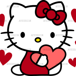 Valentine Kitty-2 DTF Transfer
