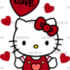 Valentine Kitty-5 DTF Transfer