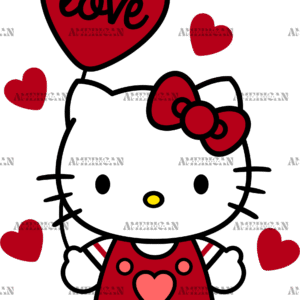 Valentine Kitty-5 DTF Transfer