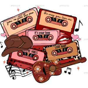 Valentine Love Tapes DTF Transfer