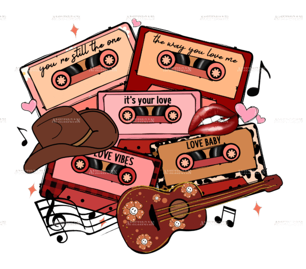 Valentine Love Tapes DTF Transfer