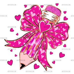 Valentine Pencil DTF Transfer
