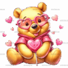 Valentine Pooh DTF Transfer