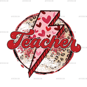 Valentine Teacher Bolt DTF Transfer