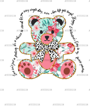 Valentine Teddy Bow DTF Transfer