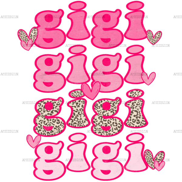 Valentines Day Gigi DTF Transfer