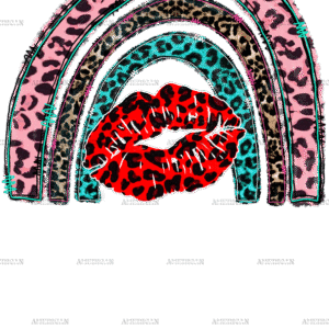 Valentines Day Lip Rainbow DTF Transfer
