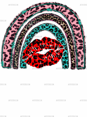 Valentines Day Lip Rainbow DTF Transfer