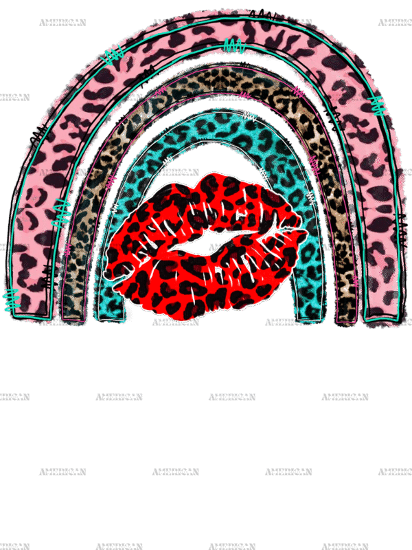 Valentines Day Lip Rainbow DTF Transfer