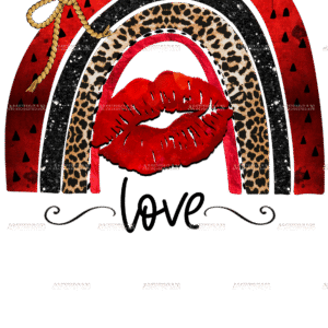 Valentines Day Rainbow Lips Love DTF Transfer