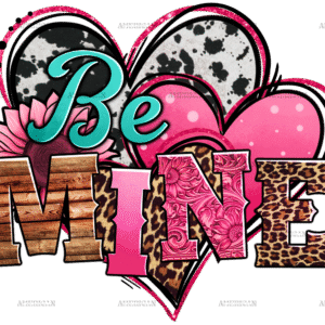 Valentines Day Western Hearts Be Mine DTF Transfer