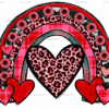 Valentines Heart Rainbow DTF Transfer
