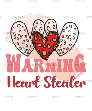 Warning Heart Stealer DTF Transfer