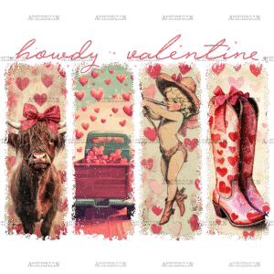 Western Howdy Valentine-2 DTF Transfer