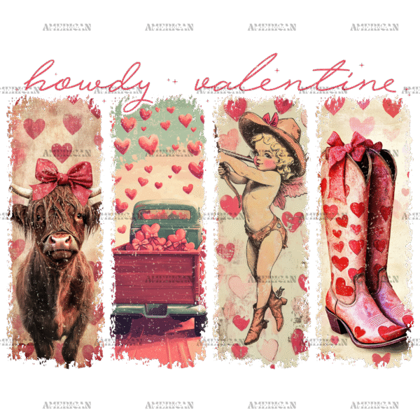 Western Howdy Valentine-2 DTF Transfer