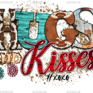 Western Hugs And Kisses DTF Transfer