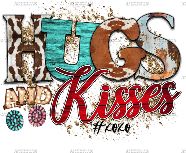 Western Hugs And Kisses DTF Transfer