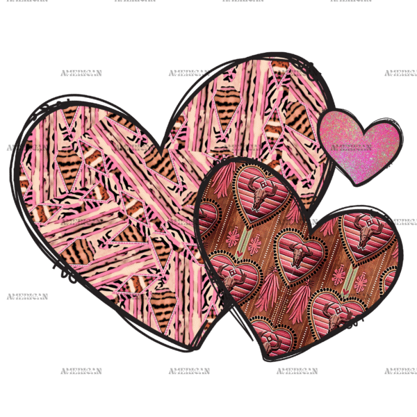 Western Vibes Hearts DTF Transfer