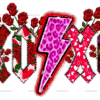 Xoxo Bolt Rose DTF Transfer