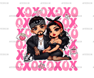 Xoxo Couple-1 DTF Transfer