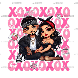 Xoxo Couple-1 DTF Transfer