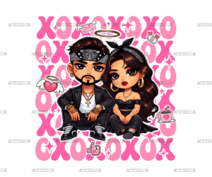 Xoxo Couple-2 DTF Transfer
