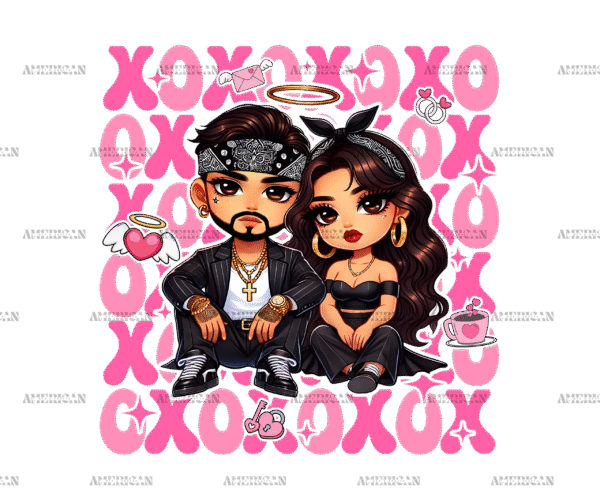 Xoxo Couple-2 DTF Transfer