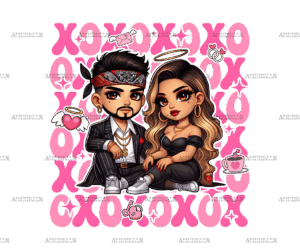 Xoxo Couple-3 DTF Transfer