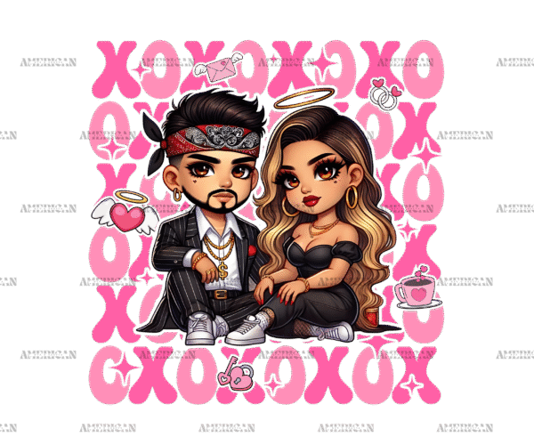 Xoxo Couple-3 DTF Transfer