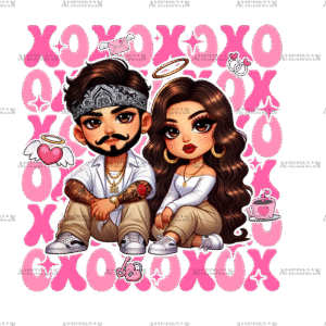 Xoxo Couple-6 DTF Transfer