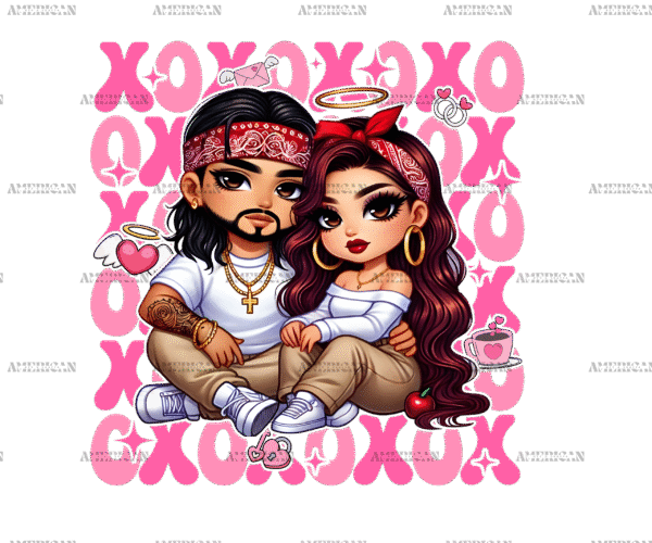 Xoxo Couple-7 DTF Transfer