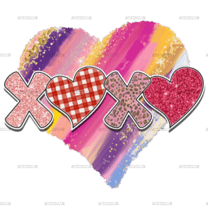 Xoxo Heart Love DTF Transfer