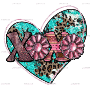 Xoxo Heart Western Valentine DTF Transfer