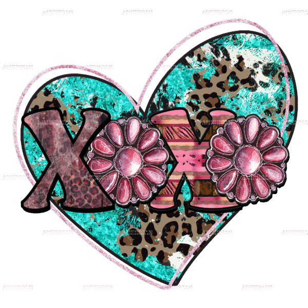 Xoxo Heart Western Valentine DTF Transfer