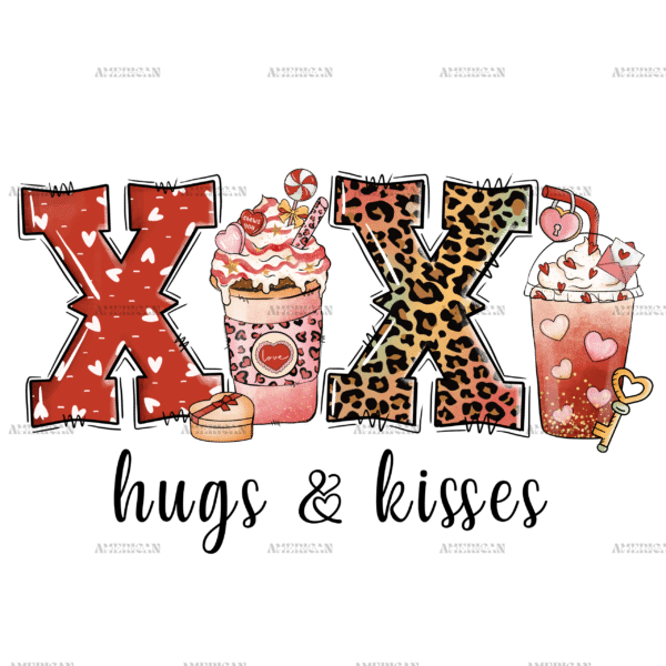 Xoxo Hugs And Kisses Coffee DTF Transfer