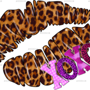 Xoxo Leopard Lips DTF Transfer