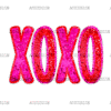 Xoxo Red Pink DTF Transfer