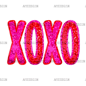 Xoxo Red Pink DTF Transfer