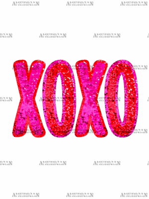 Xoxo Red Pink DTF Transfer