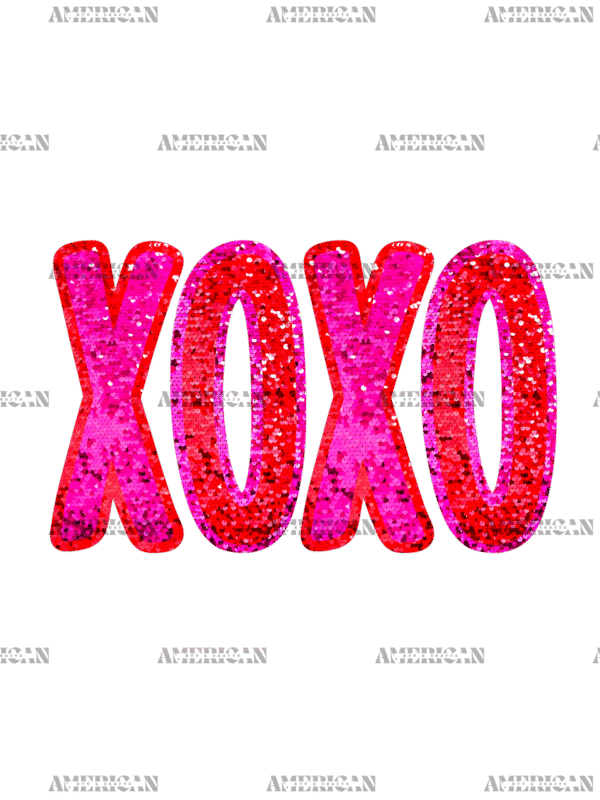 Xoxo Red Pink DTF Transfer