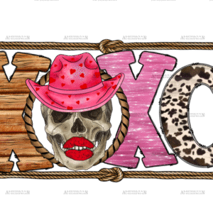 Xoxo Skull DTF Transfer