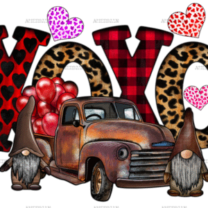Xoxo Truck Gnomies DTF Transfer