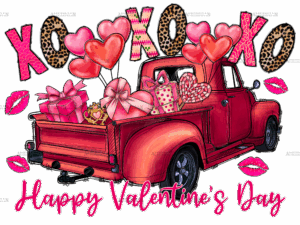 Xoxo Truck Valentine DTF Transfer