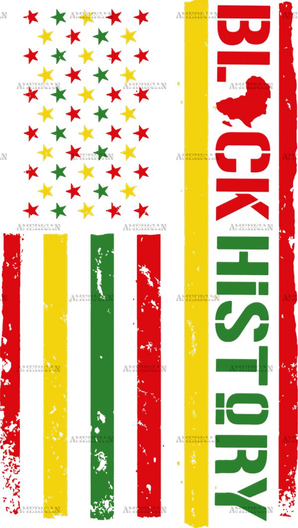 Black History Flag DTF Transfer